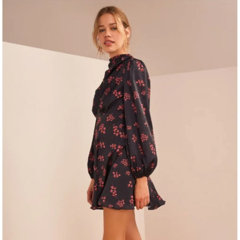 Keepsake Infinity LS Mini Dress Black Ditsy - Picture 4 of 4